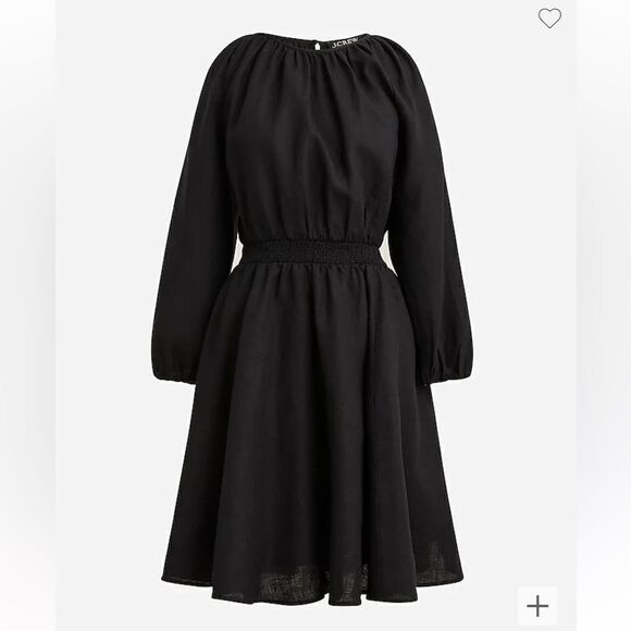 J.Crew Palermo smocked-waist mini dress in linen* - Picture 1 of 9